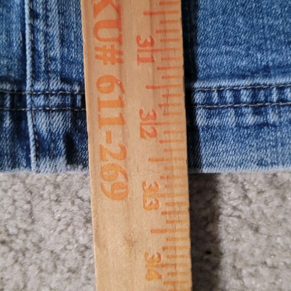 Eddie Bauer Denim Maxi Pencil Cargo Skirt Womens 4P Blue Western Boho Cowgirl - Picture 5 of 14